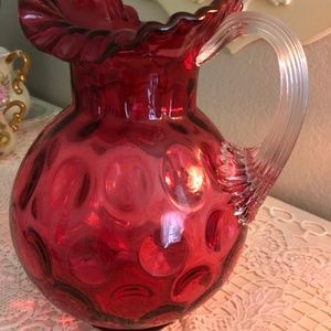 Vintage red pitcher